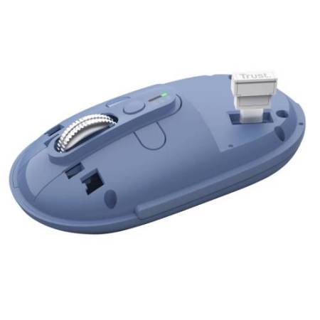 Mouse - ultrasottile - wireless - ricaricabile - Blu - Trust