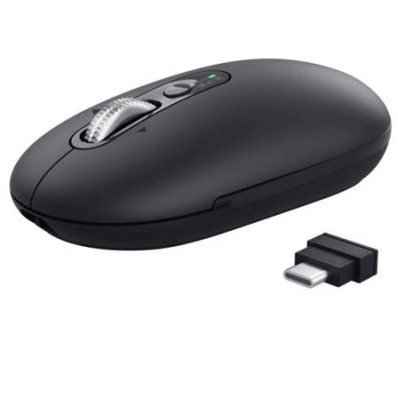 Mouse - ultrasottile - wireless - ricaricabile - Nero - Trust