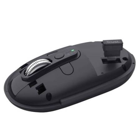 Mouse - ultrasottile - wireless - ricaricabile - Nero - Trust