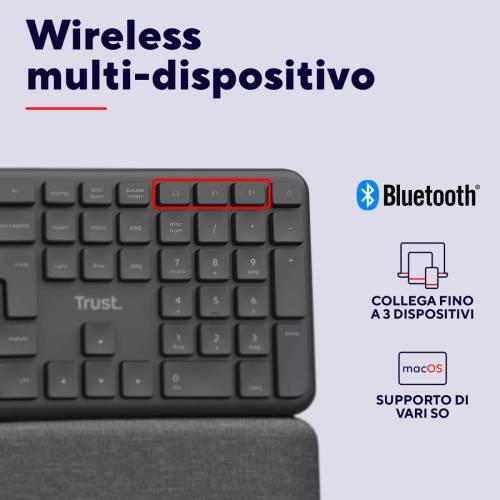 Tastiera -  wireless - Nero  - Trust