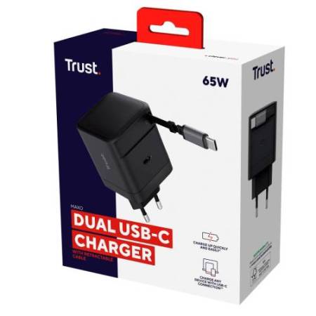 Caricabatteria - 65W - GaN USB-C - Maxo -Trust