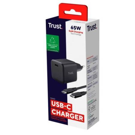 Caricabatterie - ultracompatto - 65W GaN USB-C - Maxo - Trust