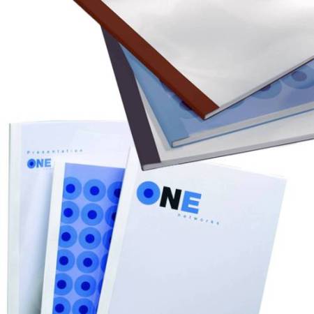 Cartelline termiche Business Line - 1,5 mm - leather blu - GBC - scatola 100 pezzi