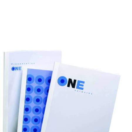 Cartelline termiche Business Line - 3 mm - leather bianco - GBC - scatola 100 pezzi