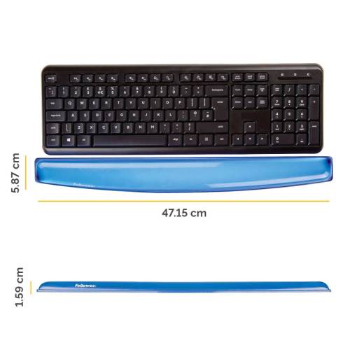 Poggiapolsi da tastiera - gel - blu...