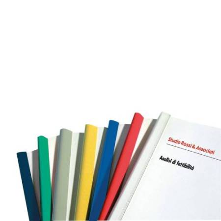 Dorsetti tondi per rilegatura - 6 mm - blu - Fellowes - scatola 50 pezzi