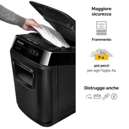Distruggidocumenti AutoMax 150C - a frammenti - 32L - Fellowes