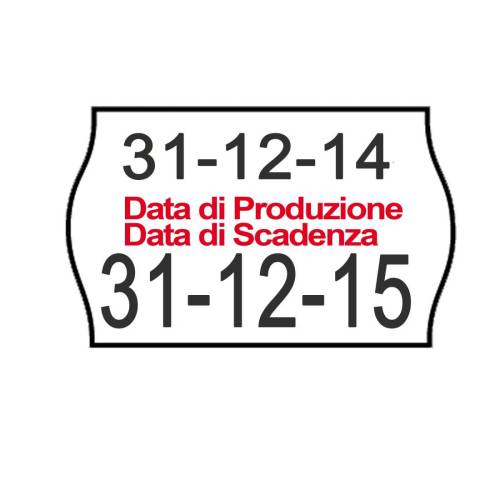 Rotolo da 1000 etichette a onda per...