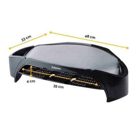 Supporto monitor plus - vaschetta e scomparti - Fellowes