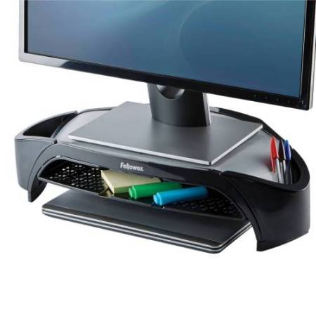 Supporto monitor plus - vaschetta e scomparti - Fellowes