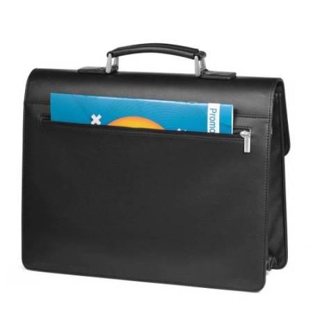 Cartella in similpelle - nero - 41x32x16cm - City Time