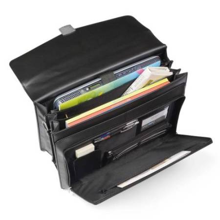 Cartella in similpelle - nero - 41x32x16cm - City Time