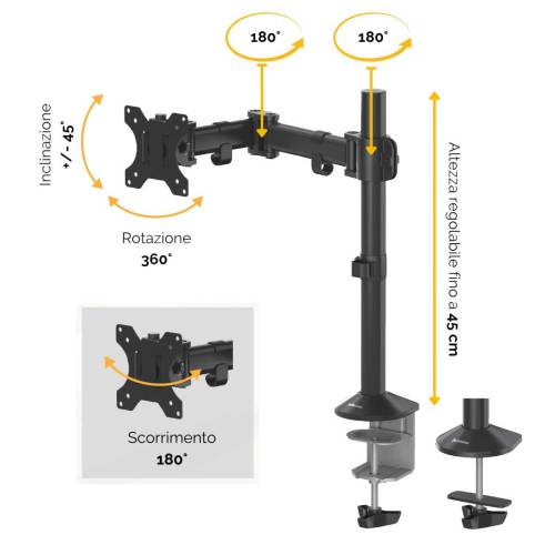 Bracci porta monitor Reflex Series -...