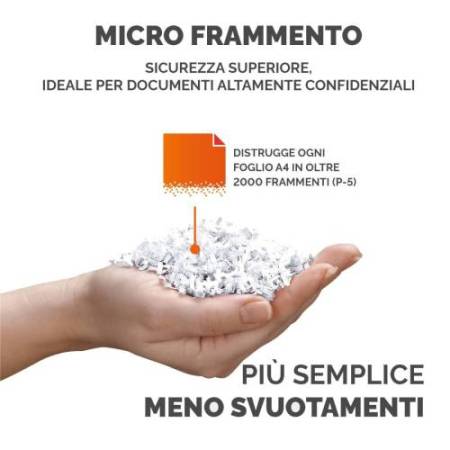 Distruggidocumenti LX-201 - a microframmenti - nero - Fellowes