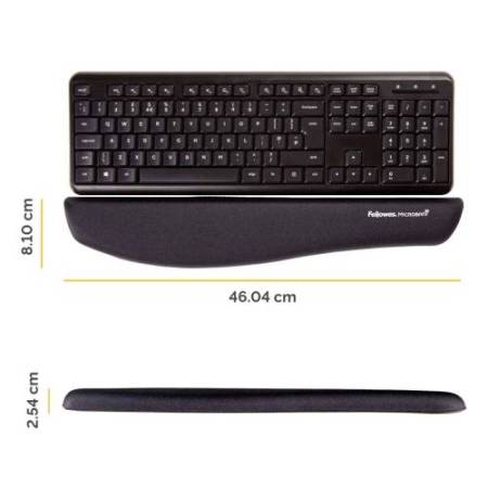 Poggiapolsi da tastiera in FoamFusion Microban PlusTouch - nero - Fellowes