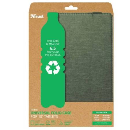 Custodia folio per tablet - Primo - da 10" - verde salvia - Trust