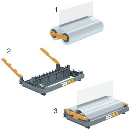 Cartuccia ricaricabile - struttura con film incluso - 125 micron - lucido - per plastificatrice Foton 30 - GBC
