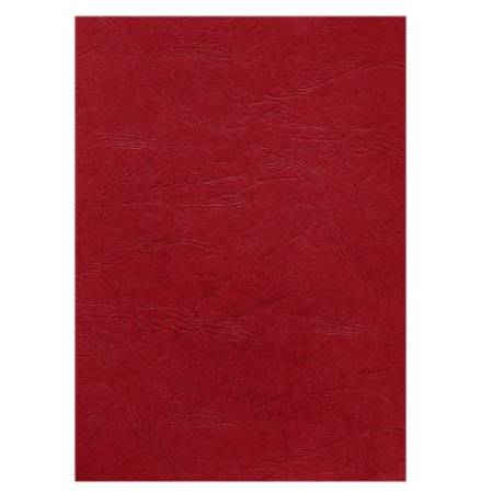 Copertine per rilegatura - A4 - cartoncino groffrato semilpelle - 250 gr - rosso - Fellowes - conf.100 pezzi