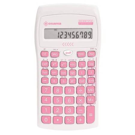 Calcolatrice scientifica OS 134/10 BeColor - bianco - tasti rosa - Osama