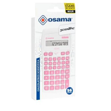 Calcolatrice scientifica OS 134/10 BeColor - bianco - tasti rosa - Osama
