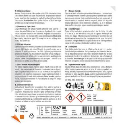 Detergente per rimozione etichette Label Remover - 200 ml - Durable