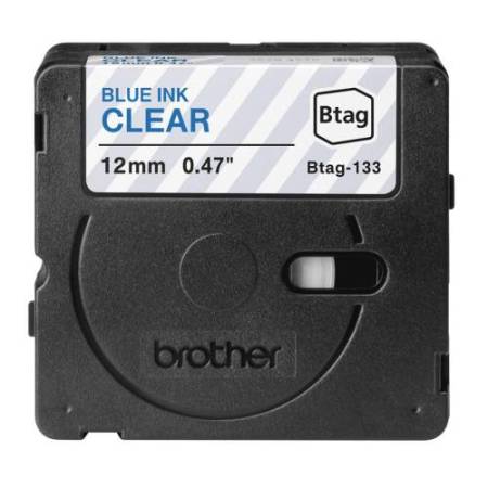 Brother - Nastro adesivo - Blu/Trasparente - 12mm x 4mt - BTAG133