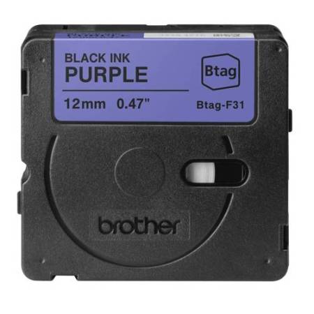 Brother - Nastro -  Nero/Viola - BTAGF31 - 12mm x 4mt