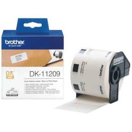 Brother - Rotolo 800 Etichette 29 x 62 mm - Nero/Bianco - DK-11209
