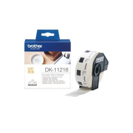 Brother - Rotolo 1000 Etichette circolari adesive diam. 24 mm - DK-11218