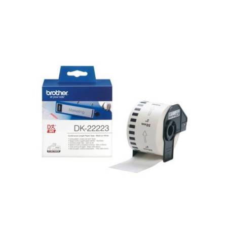 Brother - Rotolo etichetta continua - carta adesiva - Nero/Bianco -  50mm x 30,48mt - DK-22223