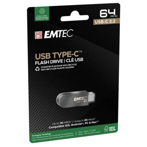 Emtec - Memoria Type C - C280 - 64GB...