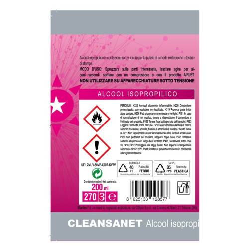 Alcool isopropilico Clean Sanet -...