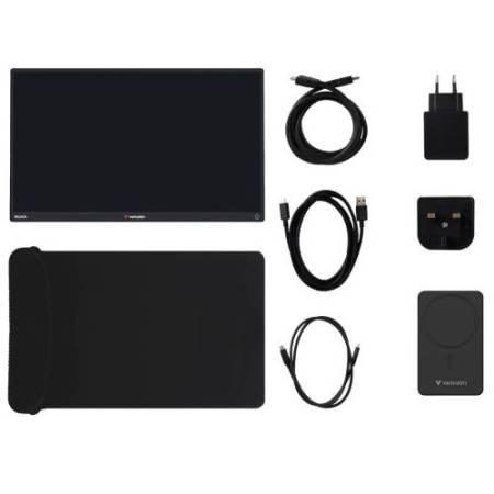 Monitor portatile - 13.3" - WUXGA Touch ALU con Wireless - Power bank incluso 5000mAh - Verbatim