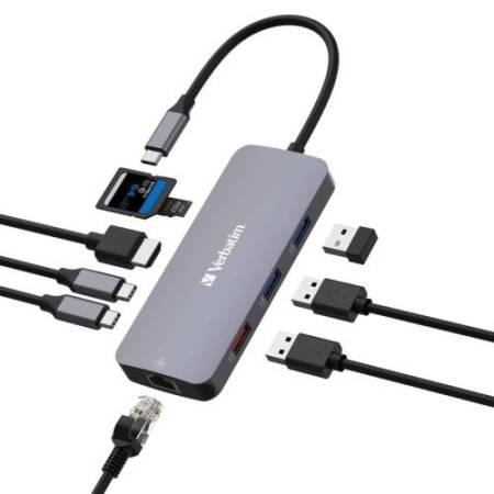 Verbatim - USB-C Pro Multiport Hub 9 Port - 32152
