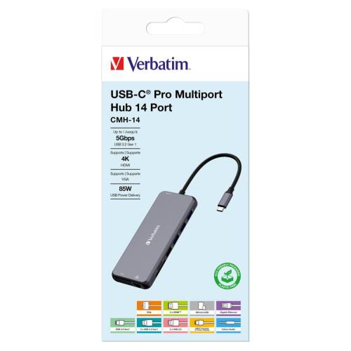 Verbatim - USB-C Pro Multiport Hub 14...