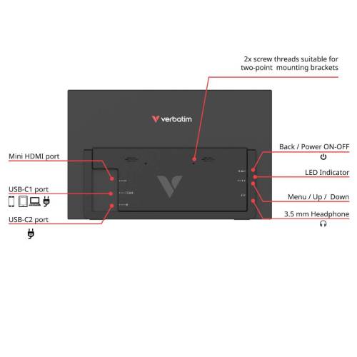 Monitor portatile - 14"- FHD...