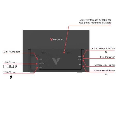 Monitor - portatile - 15.6" - FHD...