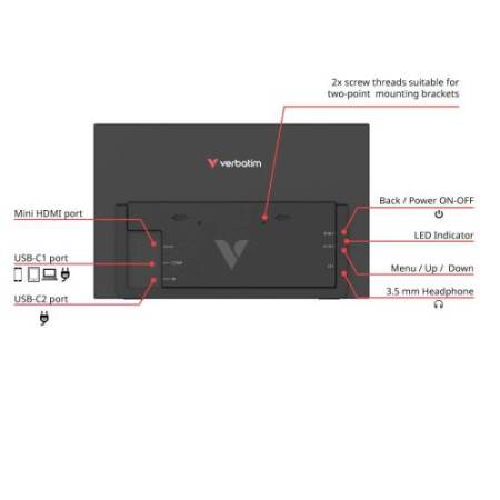 Monitor - portatile - 15.6" - FHD LIGHT - Verbatim