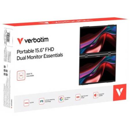 Monitor - portatile - 15.6"- dual LIGHT - Verbatim