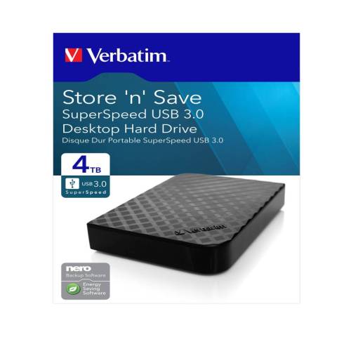 Verbatim - HDD Esterno USB 3.0 - 3.5"...