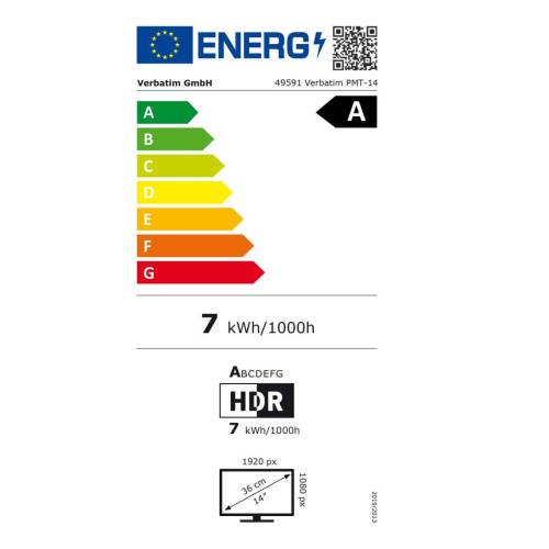 Verbatim - Monitor Portatile 14" -...