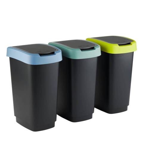 Pattumiera con coperchio basculante -...