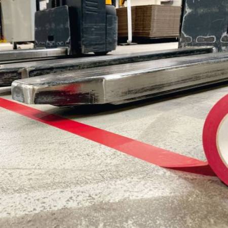 Nastro adesivo DURALINEBASIC 50/016 - removibile - 5 cm x 33 m - rosso - Durable