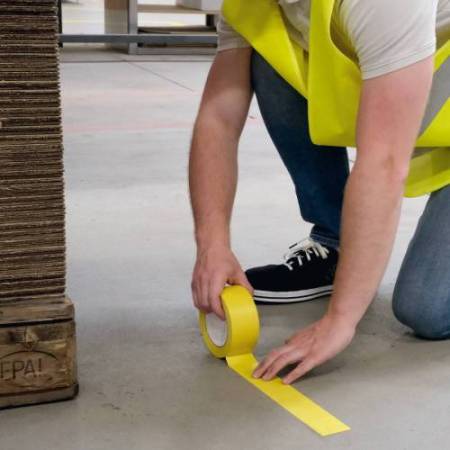 Nastro adesivo DURALINEBASIC 50/016 - removibile - 5 cm x 33 m - giallo - Durable