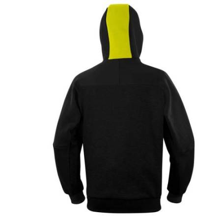 Felpa Borgo - con cappuccio - taglia XL - nero/giallo - Deltaplus