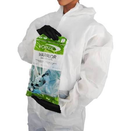Tuta monouso Warrior - taglia XL - SMS - bianco - Worker