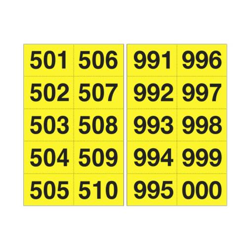 Numero adesivo da 501 a 999 - 45 x 24...