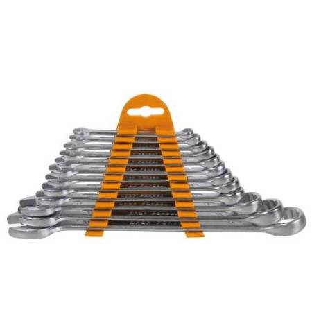 Chiavi combinate - con teste inclinate di 15° - misure assortite - CRV - Valex - conf. 12 pezzi