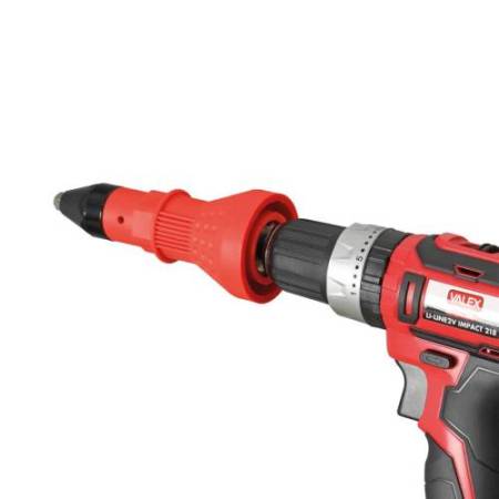 Rivettatrice per avvitatori - con 4 teste intercambiabili - Valex