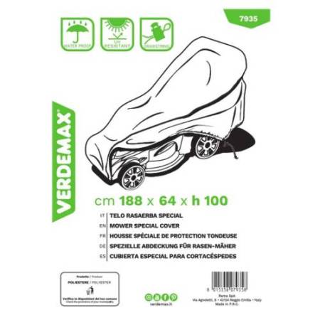 Telo di copertura Special - per rasaerba - 188 x 64 x 100 cm - PU - Verdemax